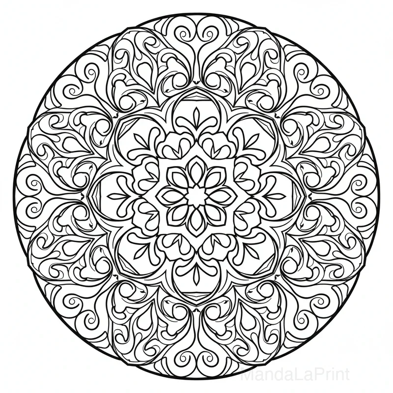 Organique Courbes Mandala #25