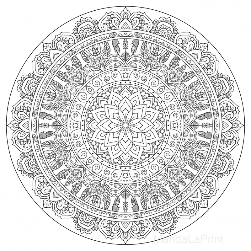 Artistique Abstrait Mandala #15