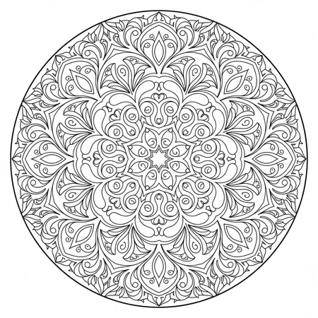 Mandala Courbes Organiques #20