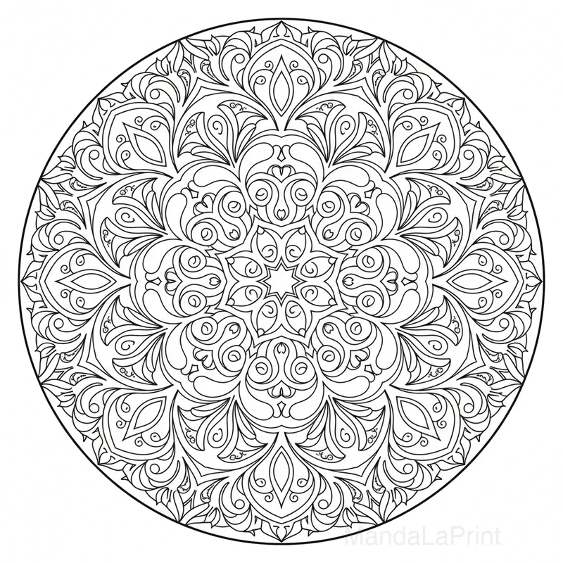 Mandala Courbes Organiques #20