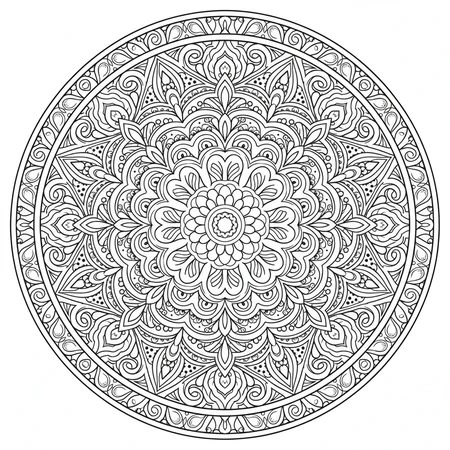 Coloriage Mandala Zentangle #4