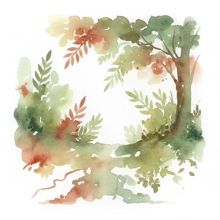 Nature Abstraite Aquarelle