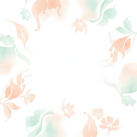 Aquarelle Pêche et Menthe