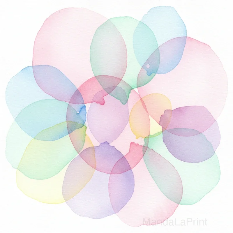 Sanfte Geometrie Aquarell