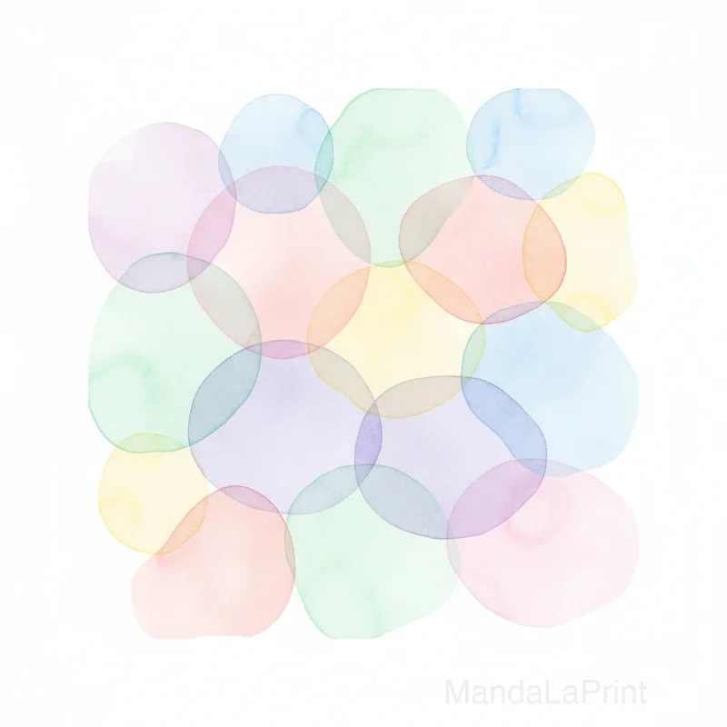 Sanfte Geometrie Aquarell