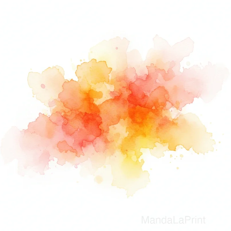 Aquarelle Coucher de Soleil